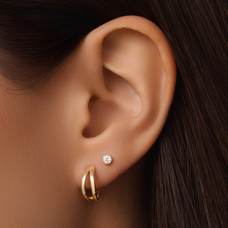 Klein Zirkonia Oorknopjes