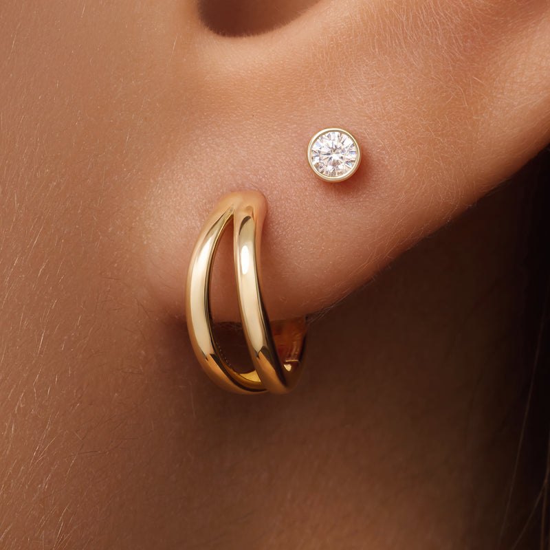 Klein Zirkonia Oorknopjes