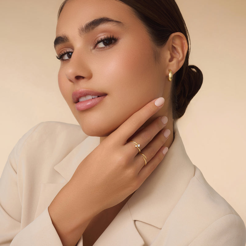 Cubic Zirconia Duo Ring