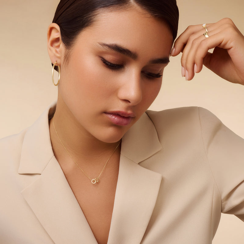 Bold Linked Infinity Pendant Necklace