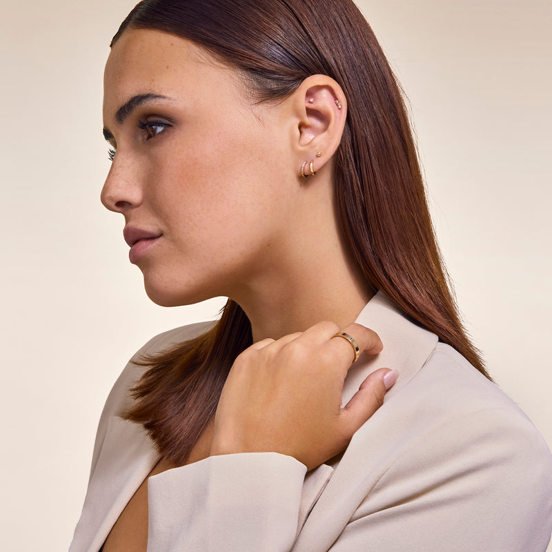 Diamond Curved Bar Piercing (0.06 ct)