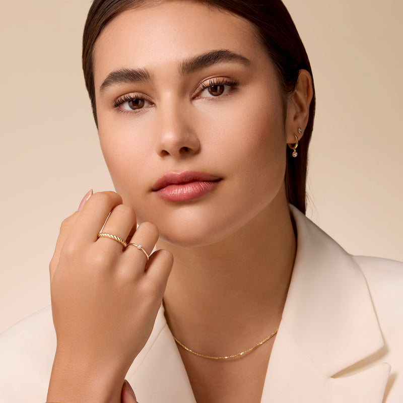 Bezel Set Diamant Ring (0.05 ct)