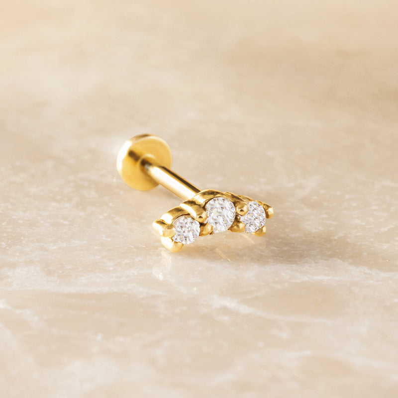 Diamond Curved Bar Piercing (0.06 ct)