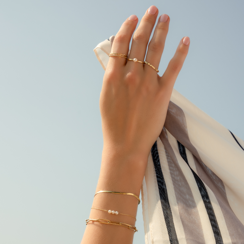 Threaded Pearl Bracelet