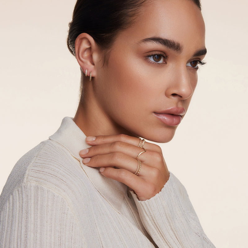 Oval Huggie Hoops (12mm)