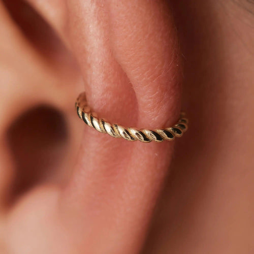 14 Karat Gold Twisted Ear Cuff