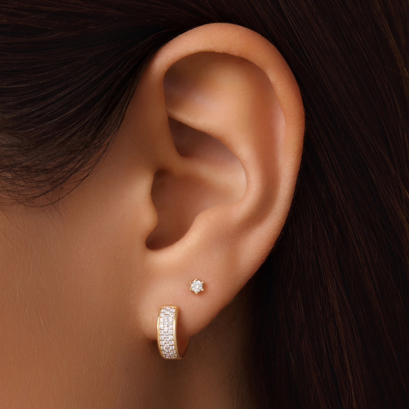 Six Prong Diamond Studs (0.10 ct)