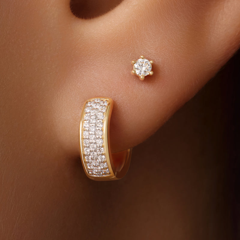 Six Prong Diamond Studs (0.10 ct)