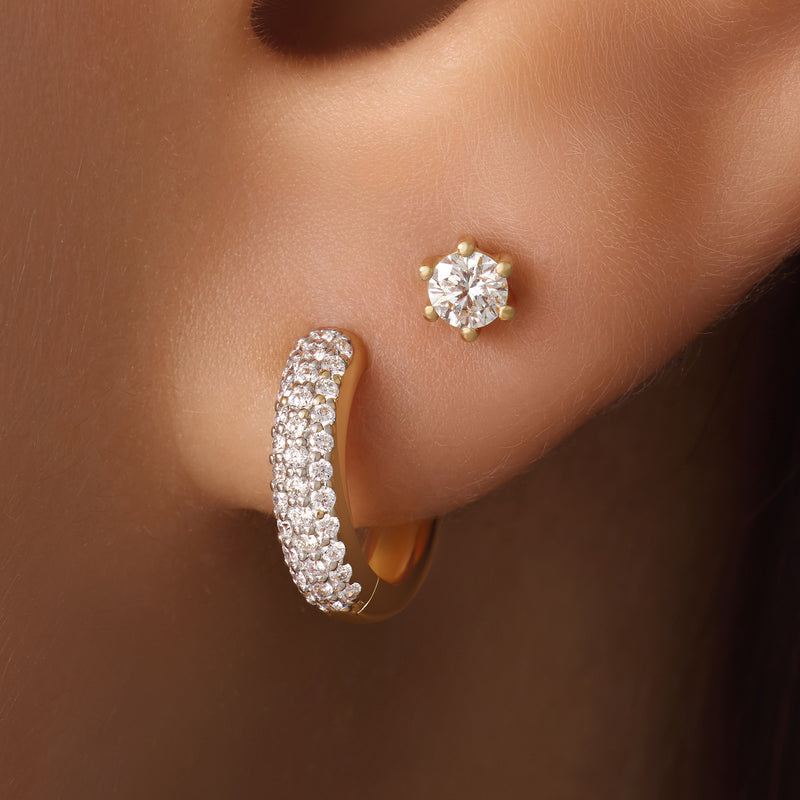 Six Prong Diamant Oorknopjes (0.20 ct)