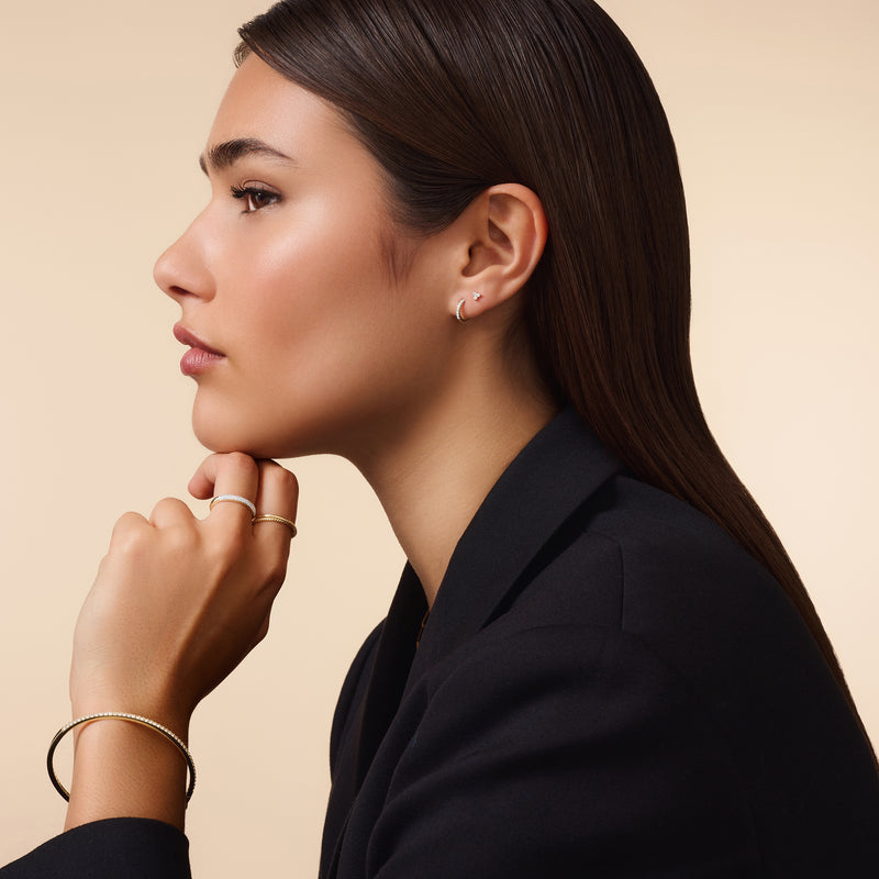 Diamant Lotus Oorknopjes (0.06 ct)