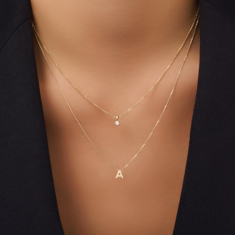 Essential Initial Letter Necklace