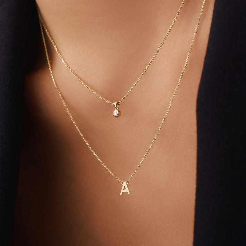 Essential Initial Letter Necklace