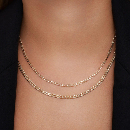 14 Karat Gold Figaro Chain Necklace