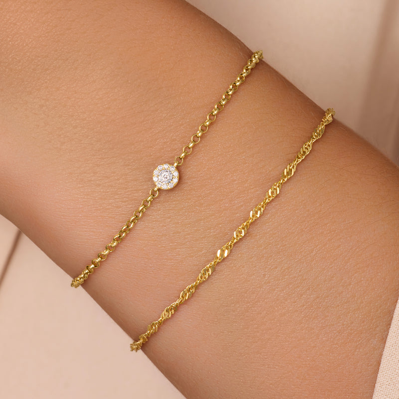 Diamant Halo Armband (0.05 ct)