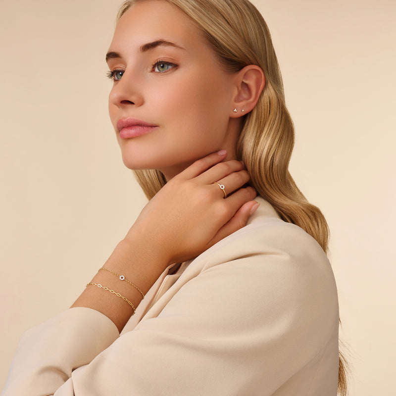 Diamant Lotus Oorknopjes (0.06 ct)