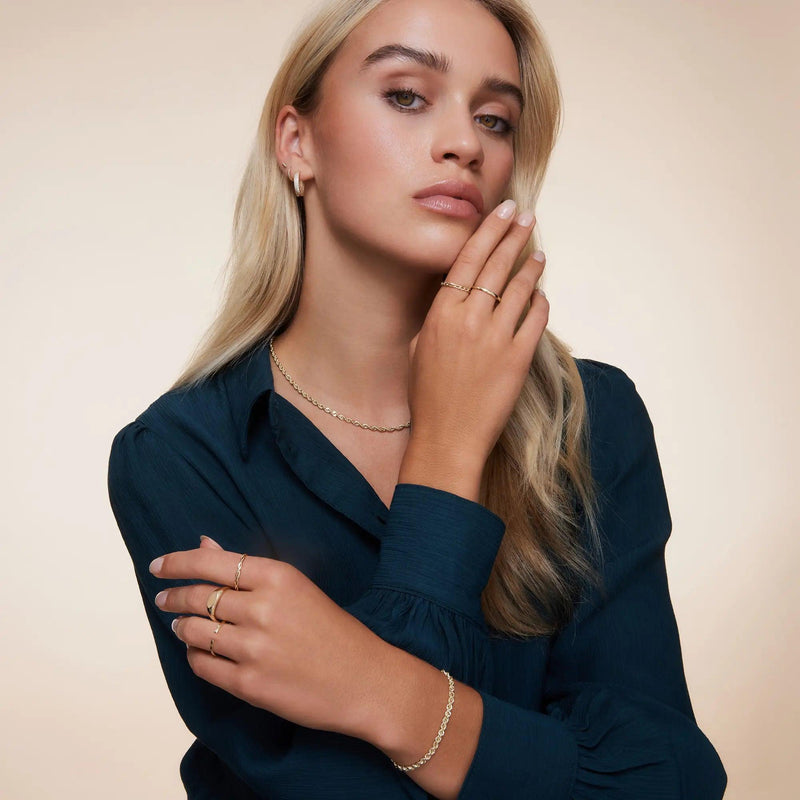 Figaro Chain Stacker Ring