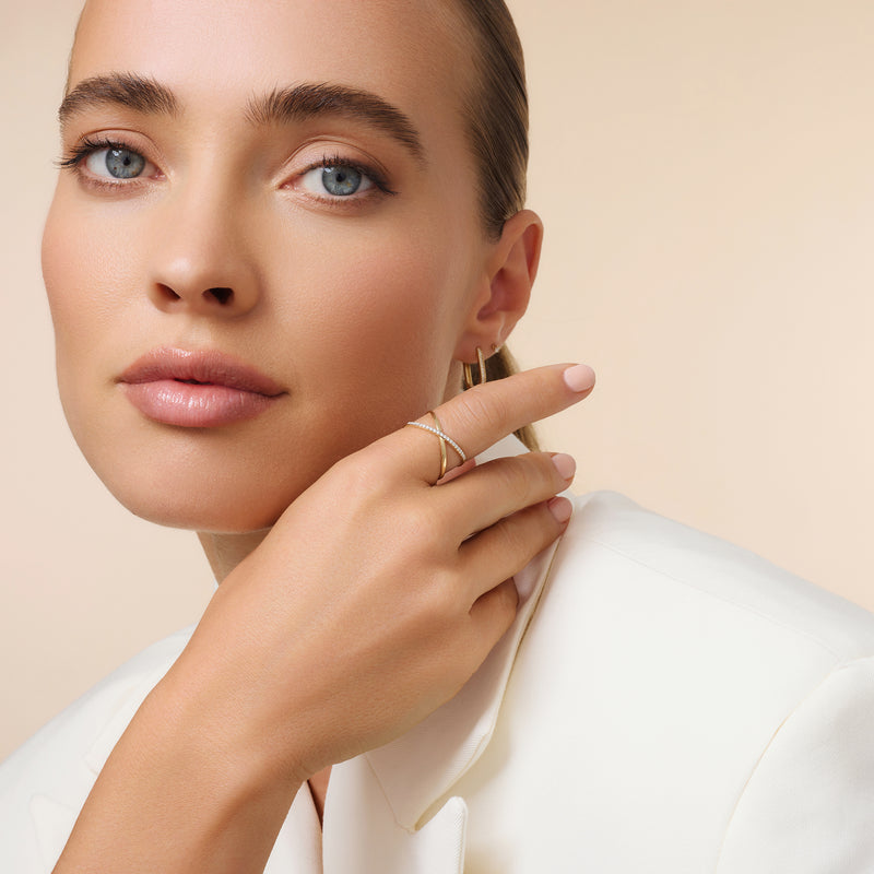 Bague X Diamant (0.05 ct)