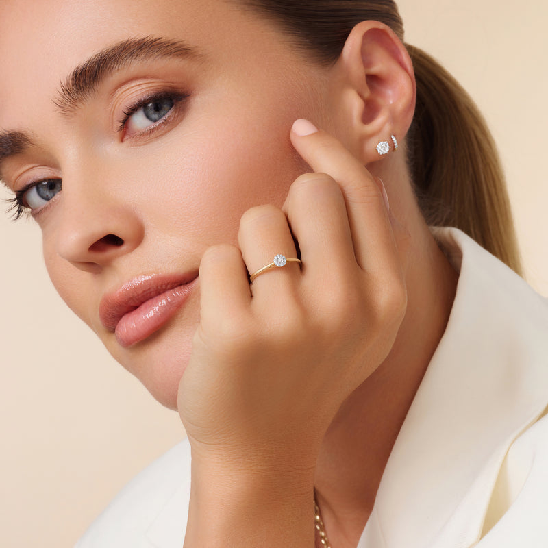 Diamond Halo Ring (0.05 ct)