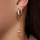 Sphere Drop Hoop Charm