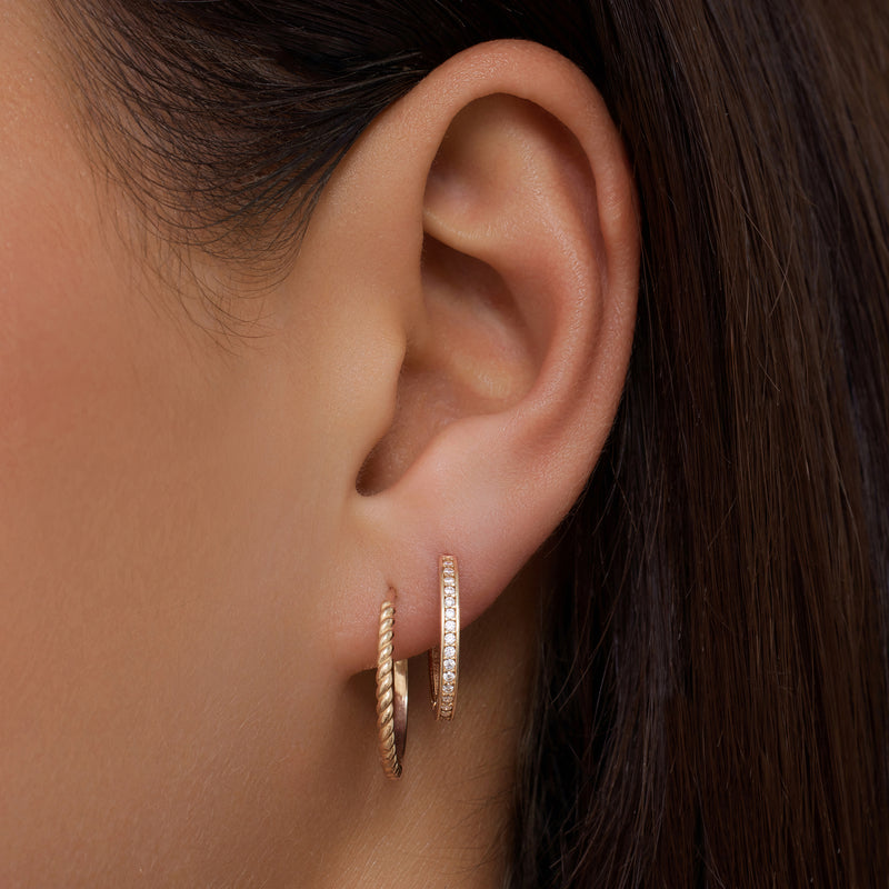 Gedrehte Medium Hoops (18mm)