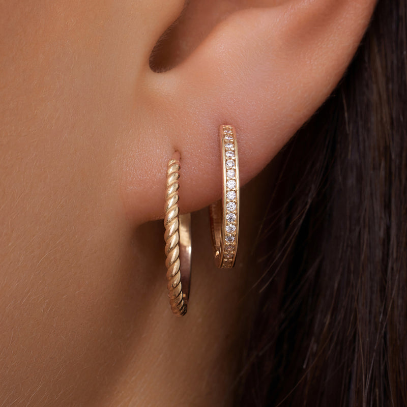 Gedrehte Medium Hoops (18mm)