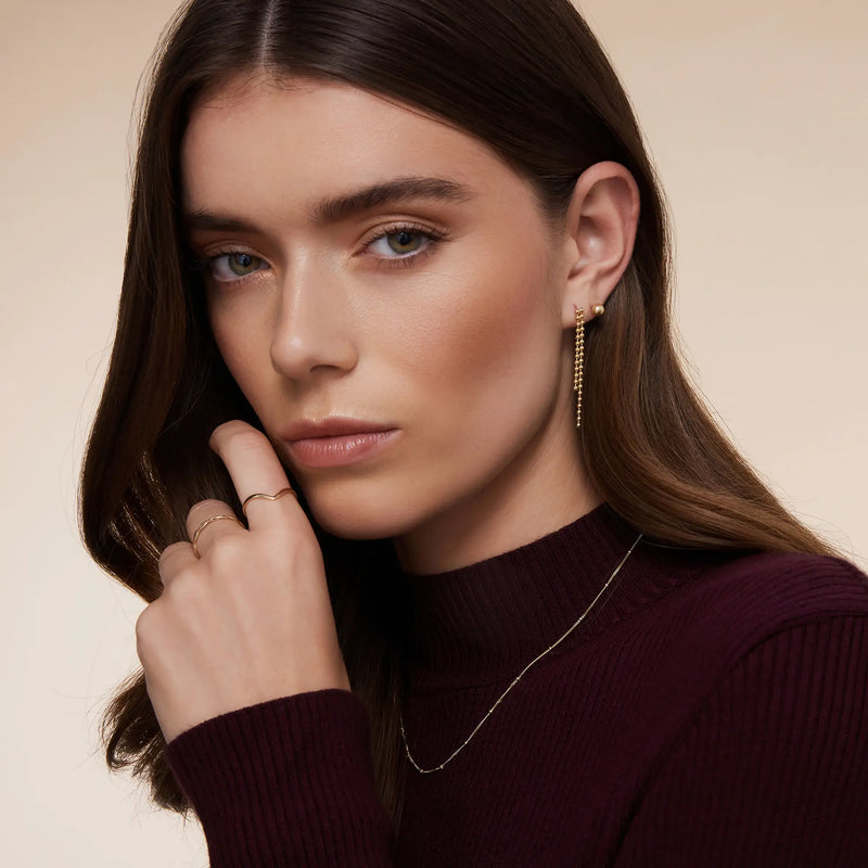 Groß Kugel Ohrstecker