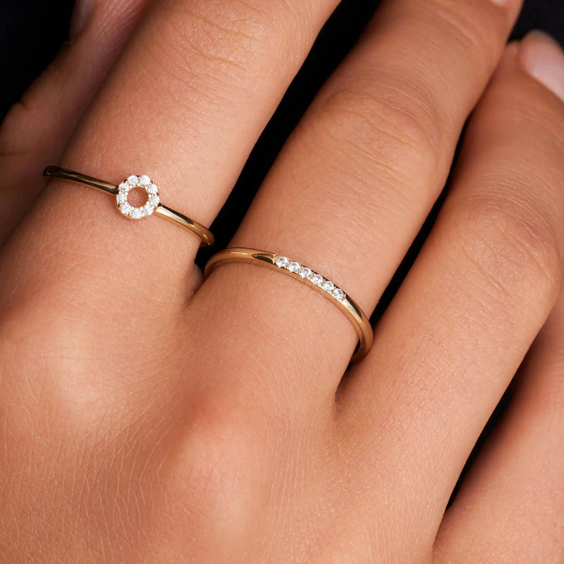 Cubic Zirconia Line Ring