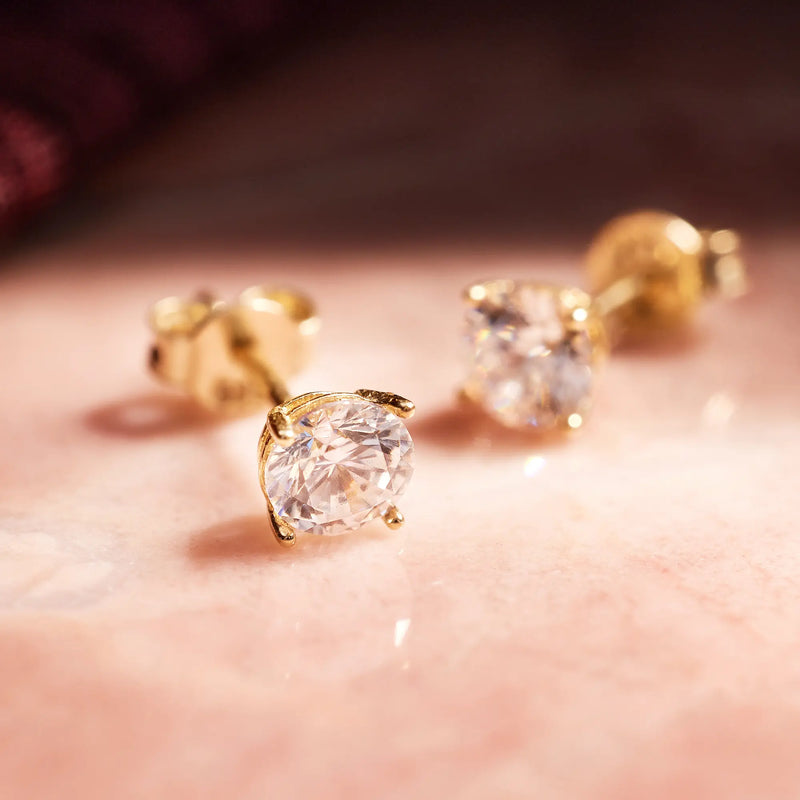 Double Paperclip Zirconia Earrings Set