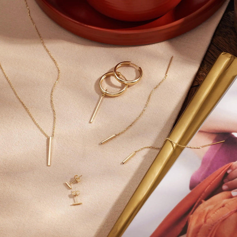 Vertical Bar Pendant Necklace