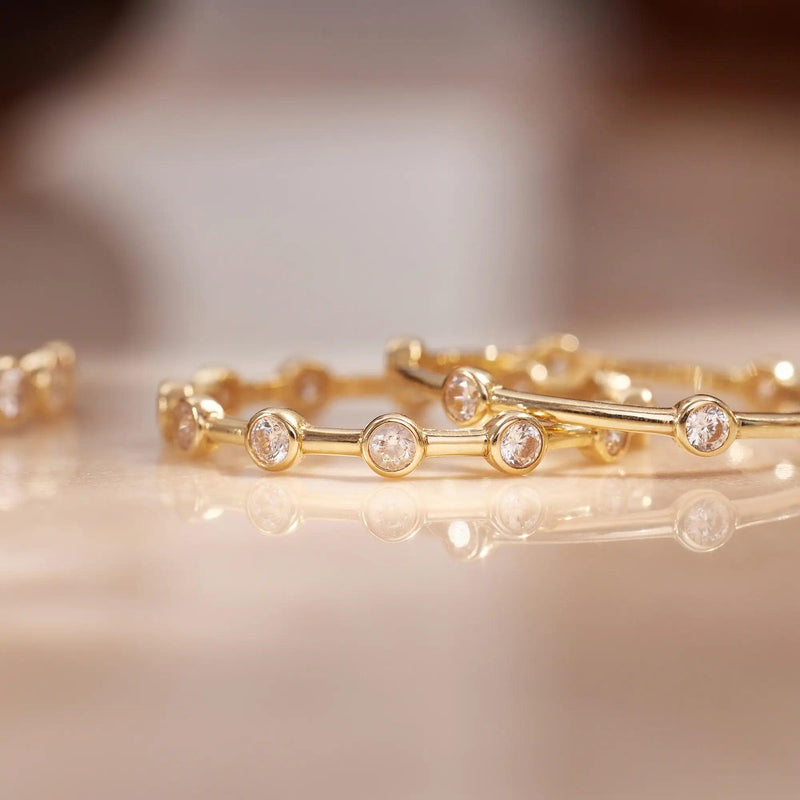 Six Bezel Set Cubic Zirconia Band Ring