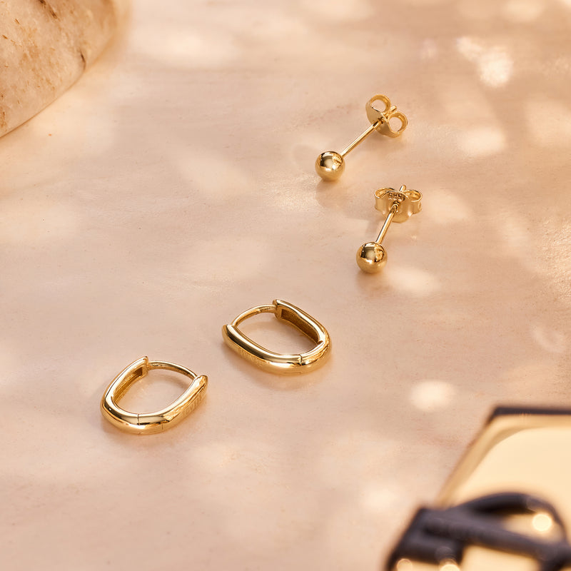 Groß Kugel Ohrstecker