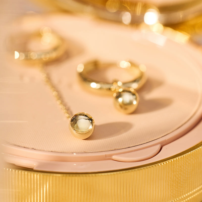 Sphere Drop Hoop Charm