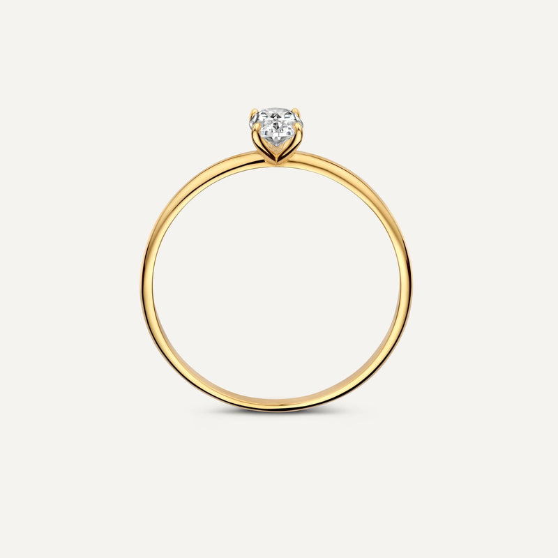 Oval Cut Cubic Zirconia Ring