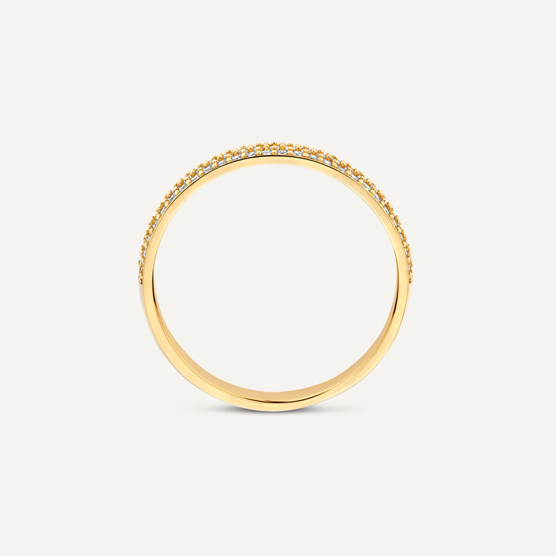 Pavé Zirkonia Half Eternety Ring