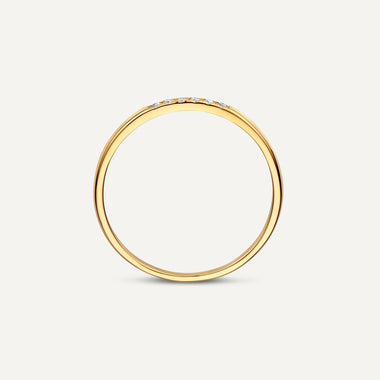 14 Karat Gold Cubic Zirconia Line Ring - 5