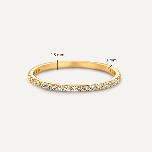 14 Karat Gold Essential Cubic Zirconia Eternity Ring