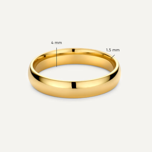 14 Karat Gold 4 mm Curve Band Ring