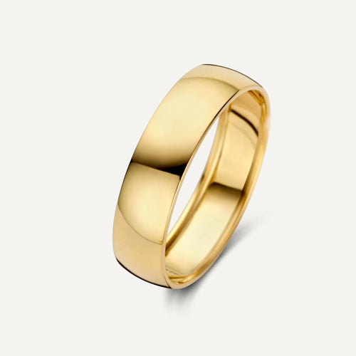 14 Karat Gold 5 mm Bold Curve Band Ring