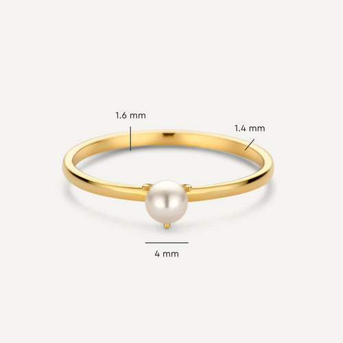 14 Karat Gold Pearl Ring