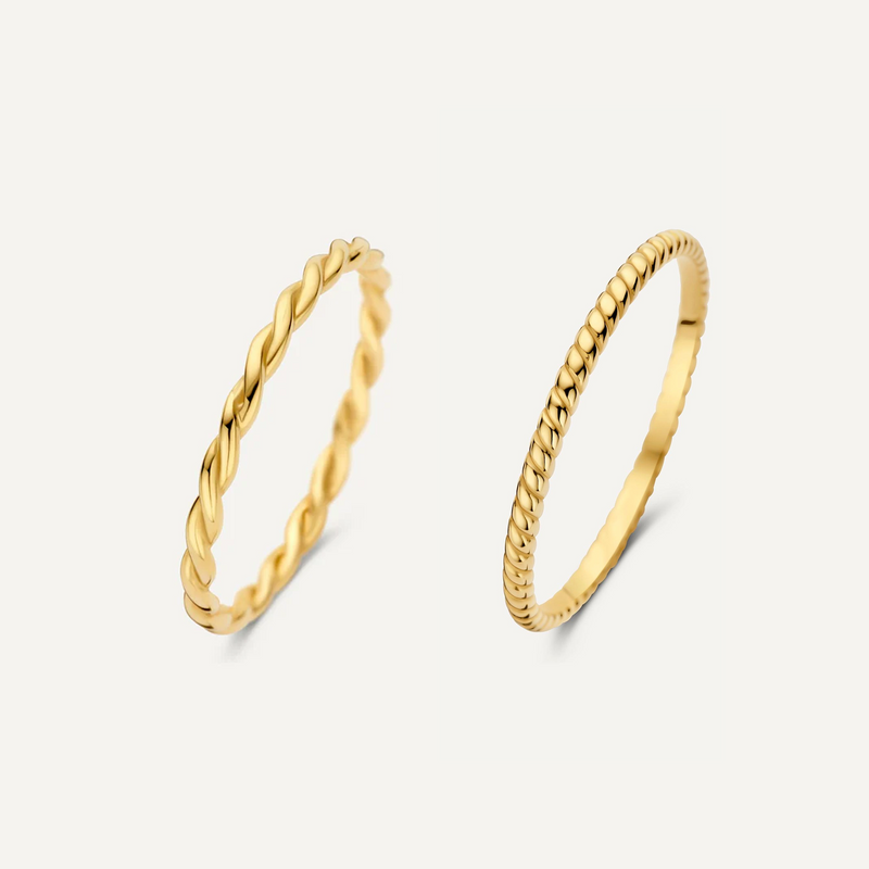 Essential Gedraaide Stacker Ringen Set
