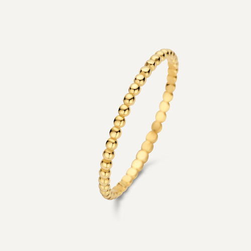 14 Karat Gold Beaded Stacker Ring