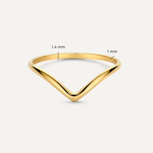 14 Karat Gold Wishbone Ring