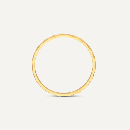 14 Karat Gold Hammered Stacker Ring