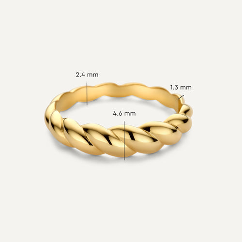 14 Karat Gold Croissant Dome Ring