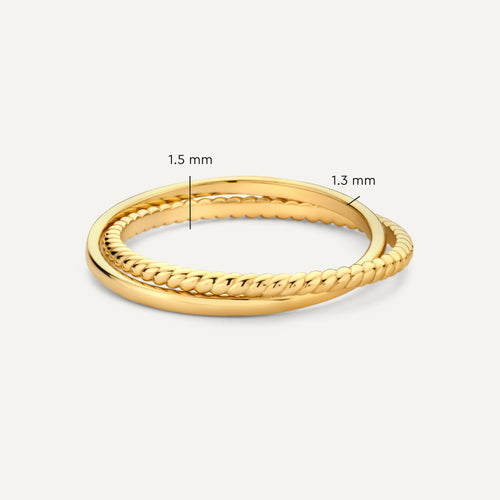 14 Karat Gold Duo Twisted Ring