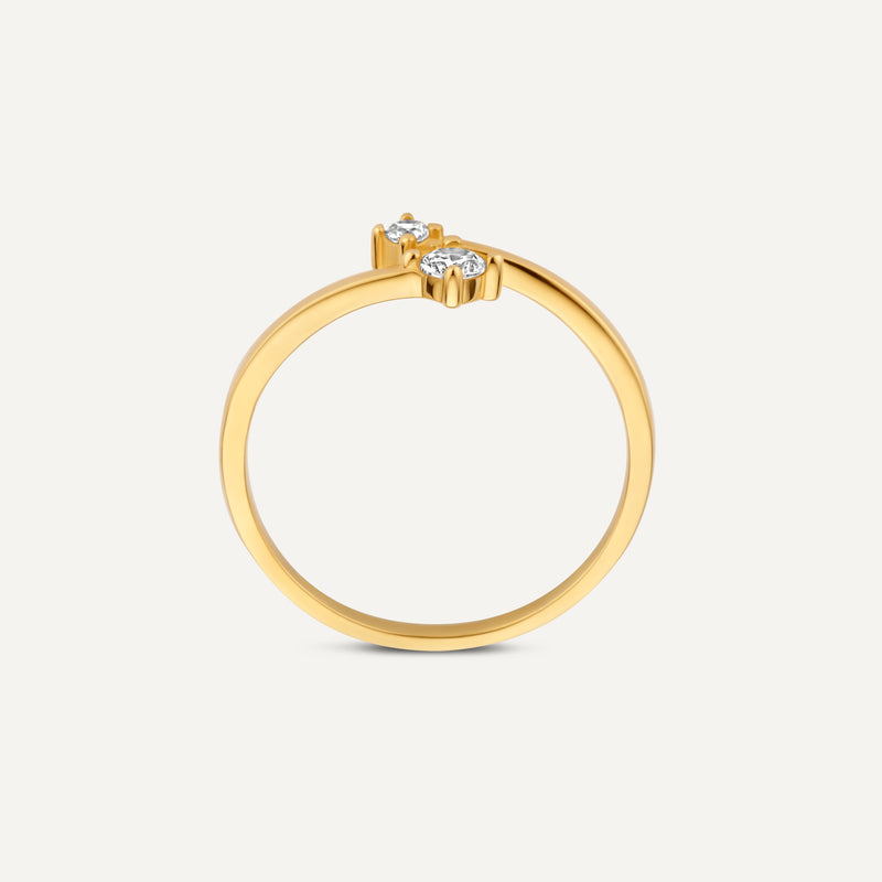 Cubic Zirconia Duo Ring
