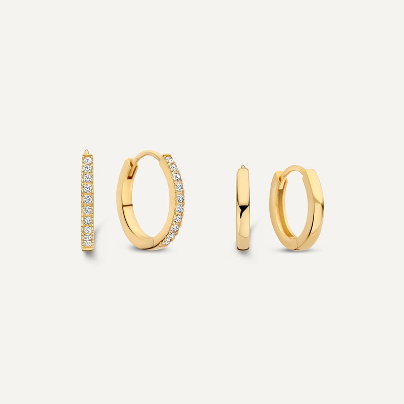 Pavé Zirconia Essential Hoops Layering Set