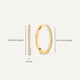 Pavé Cubic Zirconia Medium Hoops (18mm)