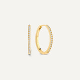 Pavé Cubic Zirconia Medium Hoops (18mm)