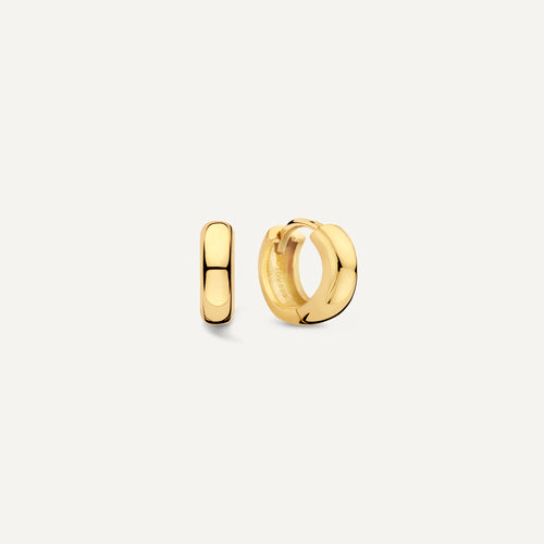 14 Karat Gold Bold Small Huggie Hoops (10mm)